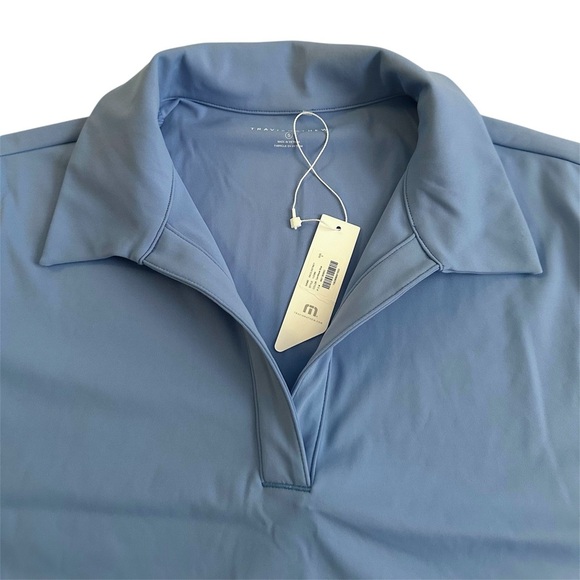 NWT💕 Travis Mathew DECO DISTRICT MOVEKNIT POLO - Cornflower Blue Small - Picture 3 of 3